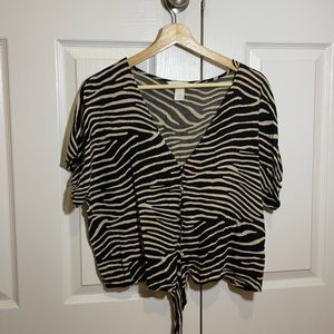 Flowy animal print top